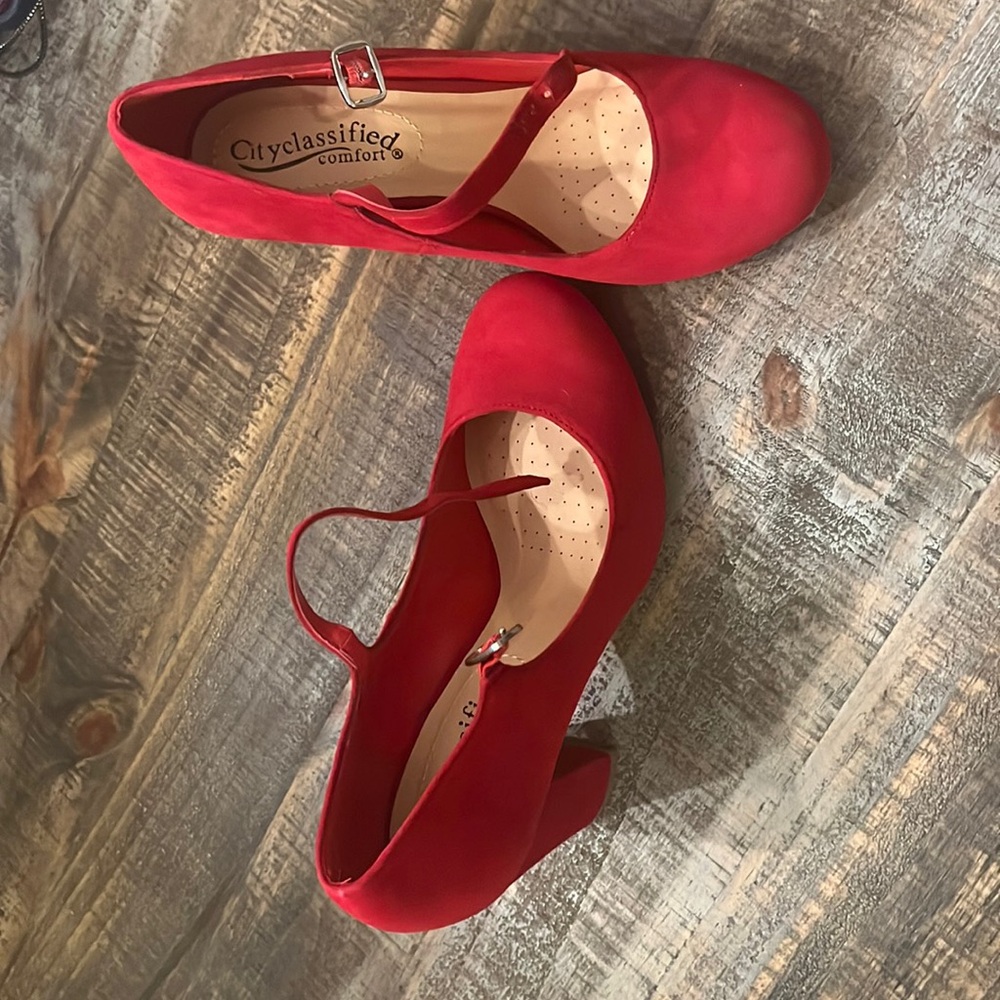 Red Mary Jane Heels